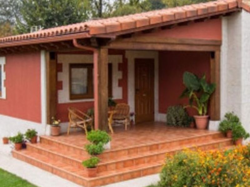 Casa roja con chimenea en Alabama