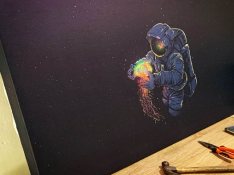 Cuadro Astronauta El Salvador