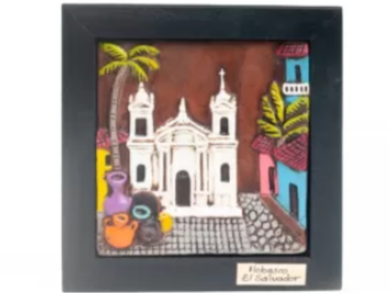 CUADRO IGLESIA ILOBASCO San Salvador