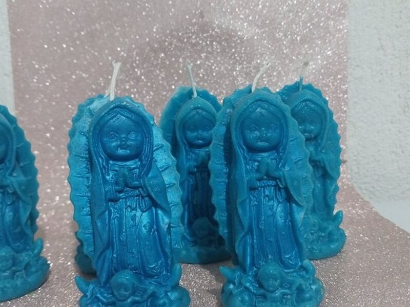 Velas Decorativas Azules Santo Tomás