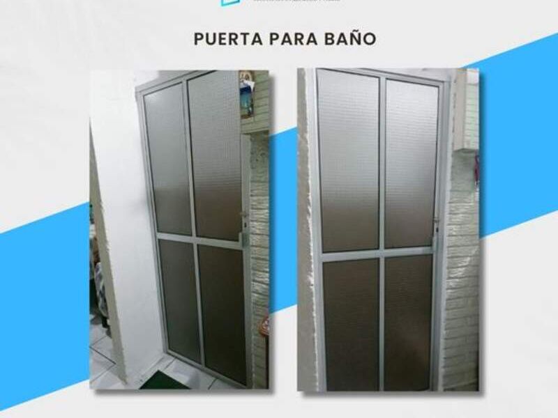 Puerta para baño Vidriería Josué El Salvador