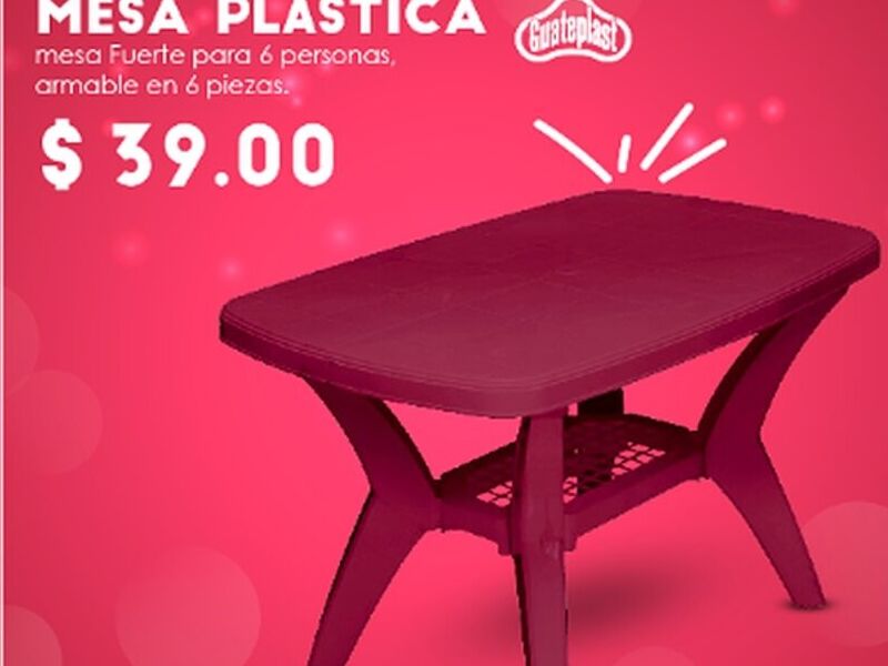 Mesa plastica El Salvador