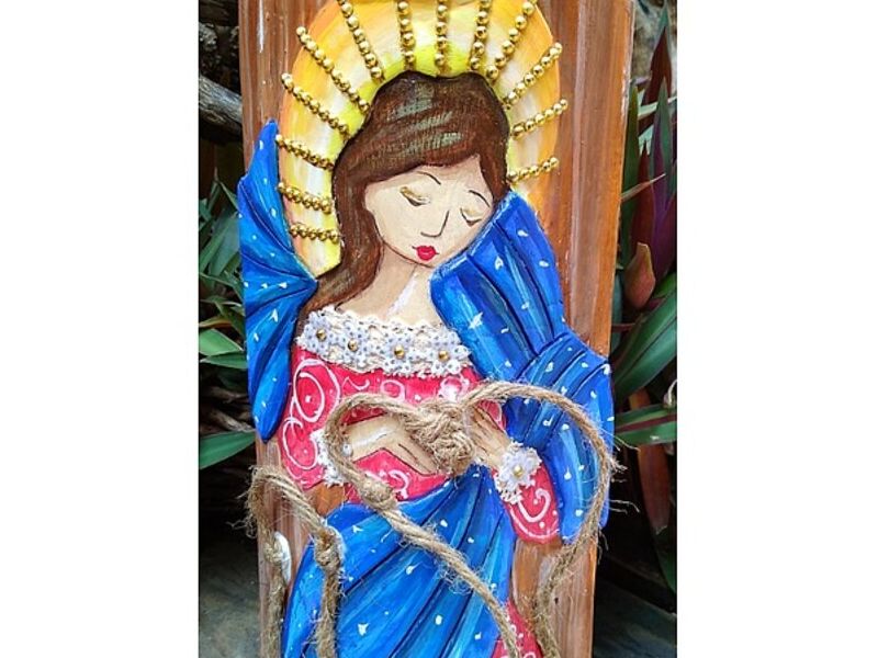 Teja decorativa virgen El  Salvador
